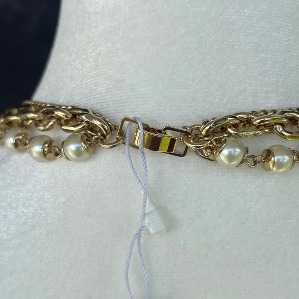 Ann Taylor NEW Gold Tone Multi Strand Layered Necklace Classic Timeless Glam